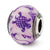 Sterling Silver Italian Decorative Purple Glass Bead Charm hide-image