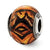 Sterling Silver Italian Decorative Orange Glass Bead Charm hide-image