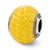 Italian Yellow Glitter Glass Charm Bead in Sterling Silver