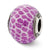 Italian Purple Glitter Glass Charm Bead in Sterling Silver