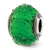 Italian Green Textured Glass Charm Bead in Sterling Silver