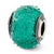 Sterling Silver Italian Teal Textured Glass Bead Charm hide-image