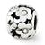 Swarovski Elements Flowers Charm Bead in Sterling Silver