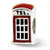 Sterling Silver Enameled Telephone Booth Bead Charm hide-image