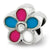 Kids Enameled Flower Charm Bead in Sterling Silver