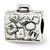 Suitcase Charm Bead in Sterling Silver