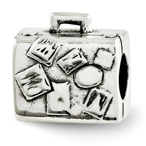 Sterling Silver Suitcase Bead Charm hide-image