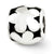 Black Enameled Flowers Charm Bead in Sterling Silver