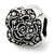 Sterling Silver Marcasite Flower Bead Charm hide-image