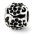 Sterling Silver Black Swarovski Elements Swirl Bead Charm hide-image