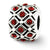 Red Swarovski Elements Charm Bead in Sterling Silver