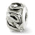 Molded w/Swarovski Elements Charm Bead in Sterling Silver