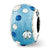 Blue Molded & Swarovski Elements Charm Bead in Sterling Silver