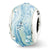 Blue Molded & Swarovski Elements Charm Bead in Sterling Silver