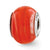 Sterling Silver Orange/Red Italian Murano Glass Bead Charm hide-image