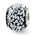 Sterling Silver White/Black Italian Murano Glass Bead Charm hide-image