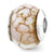 Sterling Silver Cracked Agate w/Shell Stone Bead Charm hide-image