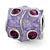 Purple Swarovski Elements & Enamel Charm Bead in Sterling Silver