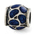 Blue Enamel w/Sparkles Charm Bead in Sterling Silver