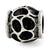 Sterling Silver Black Enamel w/Sparkles Bead Charm hide-image