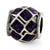 Purple Enamel w/Sparkles Charm Bead in Sterling Silver