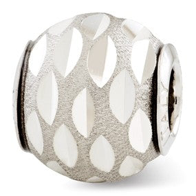 Sterling Silver Velvet Diamond Cut Bead Charm hide-image