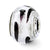 Sterling Silver Silver/Black Italian Murano Glass Bead Charm hide-image