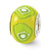 Lime Green Italian Murano Glass Charm Bead in Sterling Silver