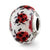 Sterling Silver Lady Bugs Italian Murano Bead Charm hide-image