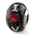 I Heart Venice Black Italian Murano Charm Bead in Sterling Silver