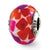 Sterling Silver Pink/Purple/Red Italian Murano Glass Bead Charm hide-image