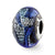 Blue Italian Glass Charm Bead in Sterling Silver