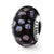 Purple Dots Glass Charm Bead in Sterling Silver