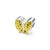 Yellow Swarovski Butterfly Charm Bead in Sterling Silver