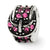 Sterling Silver Pink Swarovski Elements Buckle Bead Charm hide-image