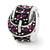 Purple Swarovski Elements Buckle Charm Bead in Sterling Silver