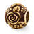 Enameled Floral Charm Bead in Gold Plated