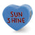 Kids Sun Shine Enameled Heart Charm Bead in Sterling Silver
