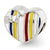 Sterling Silver Kids Enameled Heart Bead Charm hide-image