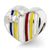 Kids Enameled Heart Charm Bead in Sterling Silver