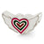 Kids Enameled Heart w/Wings Charm Bead in Sterling Silver