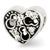 Sterling Silver Kids Cut-out Heart & Swarovski Elements Bead Charm hide-image