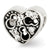 Kids Cut-out Heart & Swarovski Elements Charm Bead in Sterling Silver