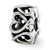 Hearts Charm Bead in Sterling Silver