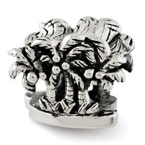 Sterling Silver Palm Trees Bead Charm hide-image