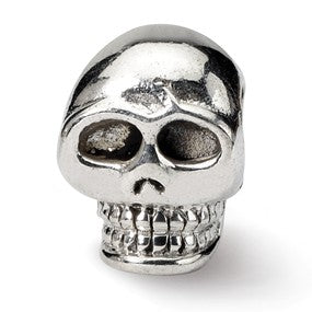 Sterling Silver Skull Bead Charm hide-image