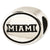 Antiqued Miami Of Ohio Collegiate Charm Bead in Sterling Silver