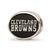 Enameled Cleveland Browns NFL Charm Bead in Sterling Silver