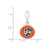 Bowling Green University Collegiate Enameled Charm Dangle Bead in Sterling Silver