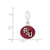 Florida State Collegiate Enameled Charm Dangle Bead in Sterling Silver